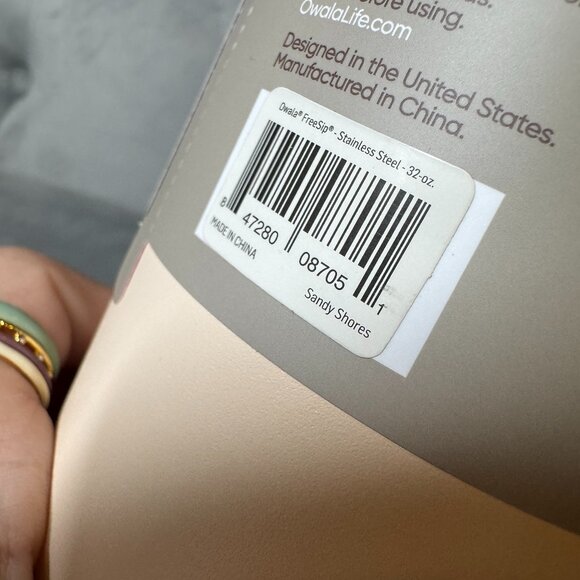 Owala 32oz FreeSip Sandy Shores Insulated Stainless Steel Water Bottle NWT - Picture 6 of 10